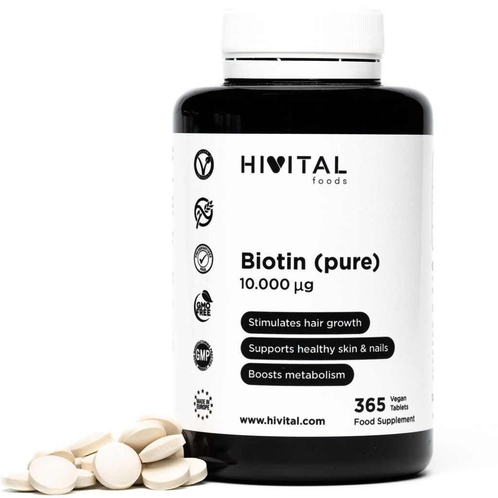 BIOTINA PURA 10.000 MCG | 365 COMPRIMIDOS VEGANOS