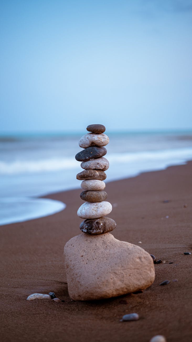 stone stack on the beach